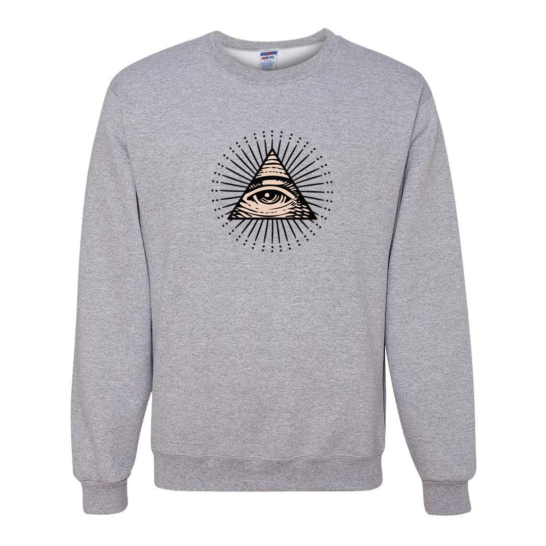 United In Victory Low 1s Crewneck Sweatshirt | All Seeing Eye, Ash