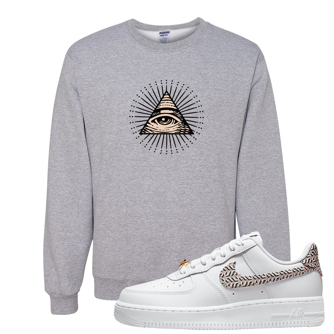 United In Victory Low 1s Crewneck Sweatshirt | All Seeing Eye, Ash