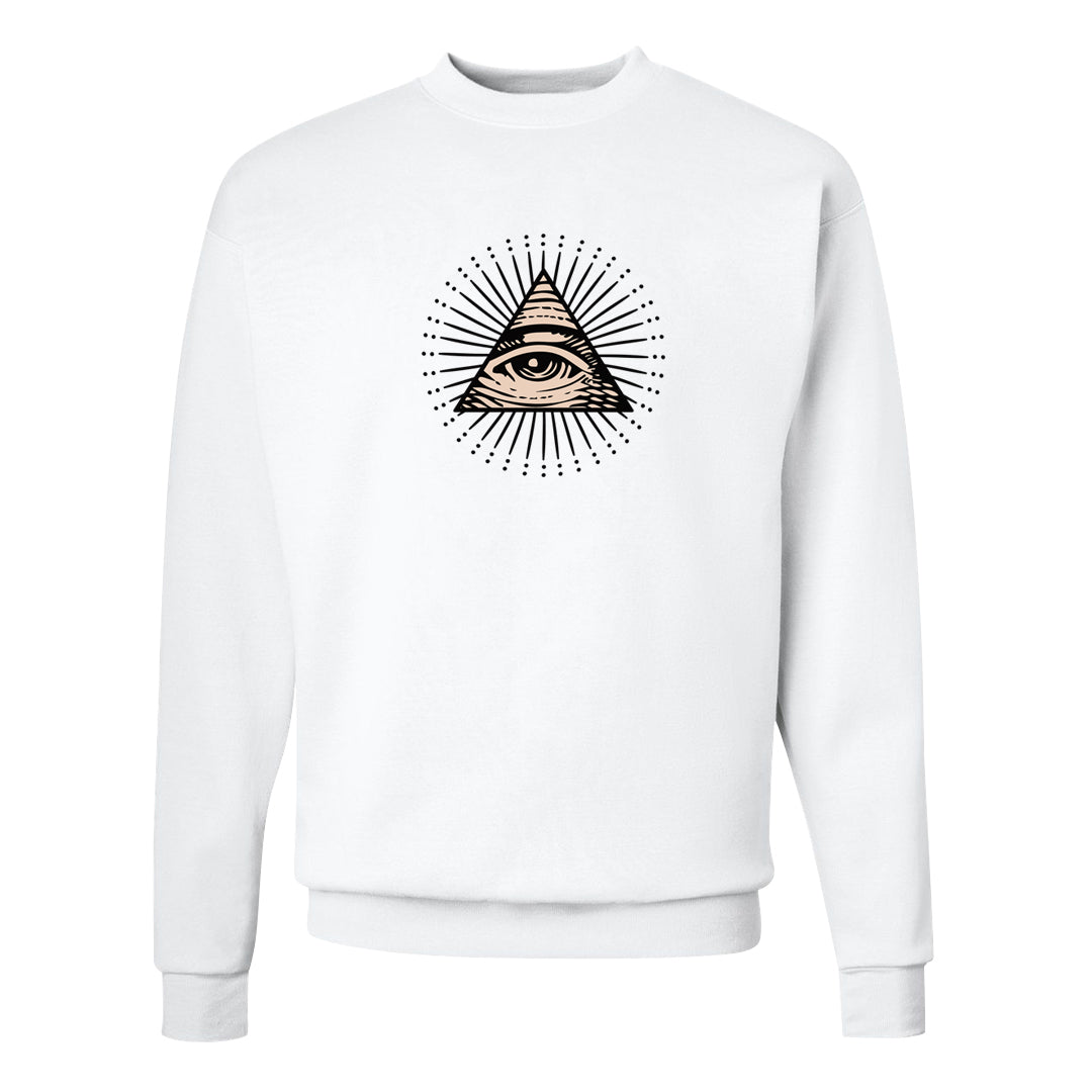 United In Victory Low 1s Crewneck Sweatshirt | All Seeing Eye, White