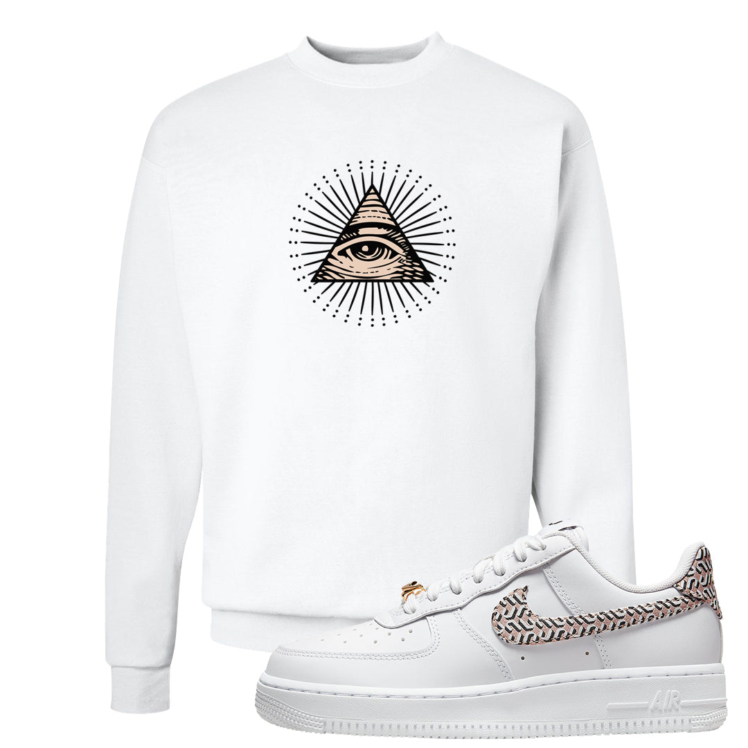 United In Victory Low 1s Crewneck Sweatshirt | All Seeing Eye, White