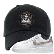 United In Victory Low 1s Distressed Dad Hat | All Seeing Eye, Black