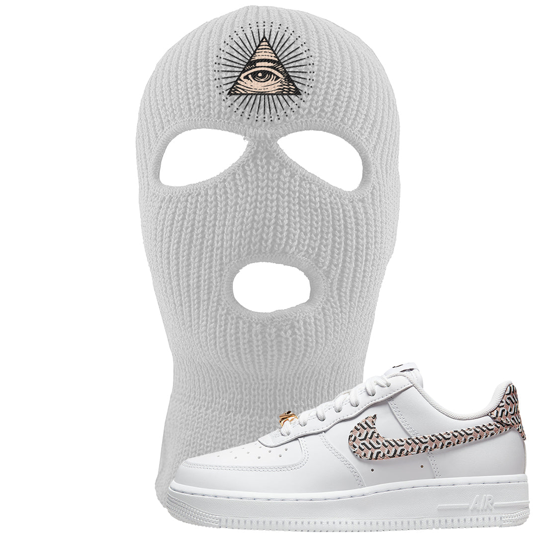 United In Victory Low 1s Ski Mask | All Seeing Eye, White