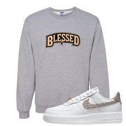 United In Victory Low 1s Crewneck Sweatshirt | Blessed Arch, Ash