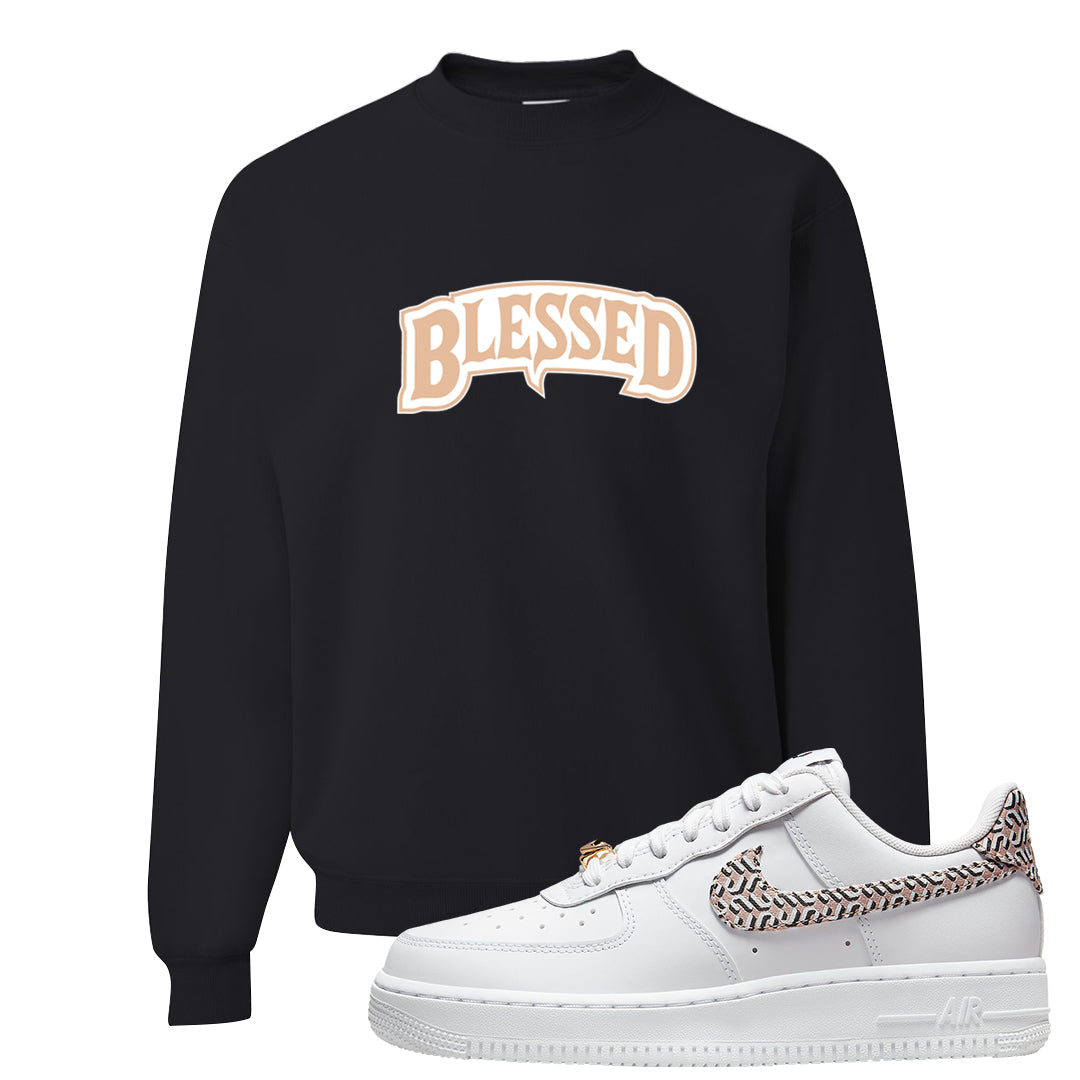 United In Victory Low 1s Crewneck Sweatshirt | Blessed Arch, Black