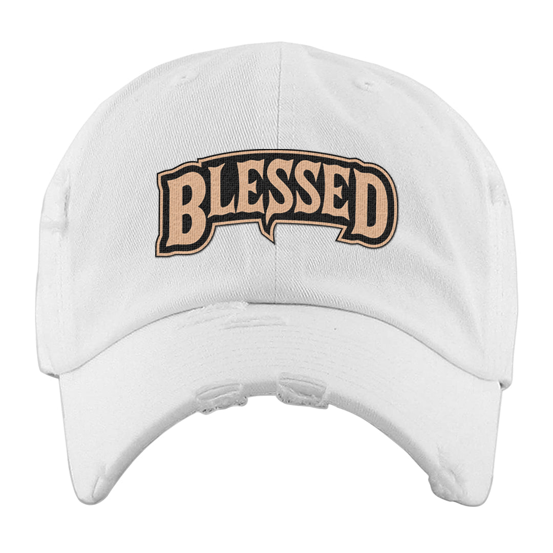 United In Victory Low 1s Distressed Dad Hat | Blessed Arch, White