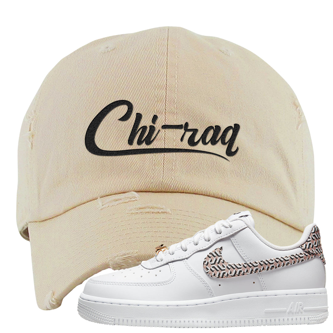 United In Victory Low 1s Distressed Dad Hat | Chiraq, Ivory