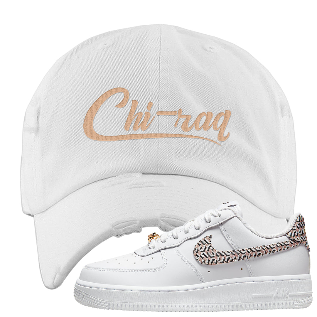 United In Victory Low 1s Distressed Dad Hat | Chiraq, White