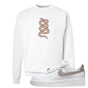 United In Victory Low 1s Crewneck Sweatshirt | Coiled Snake, White