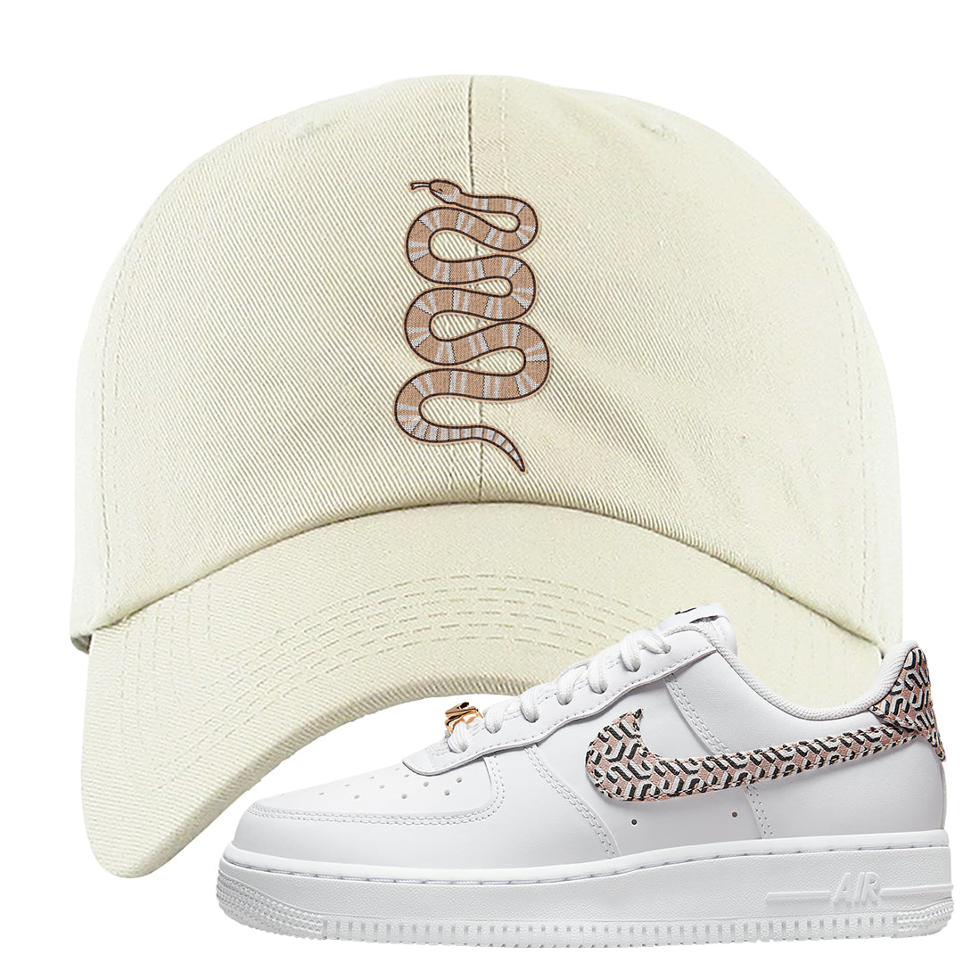 United In Victory Low 1s Dad Hat | Coiled Snake, White