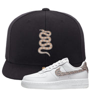 United In Victory Low 1s Snapback Hat | Coiled Snake, Black