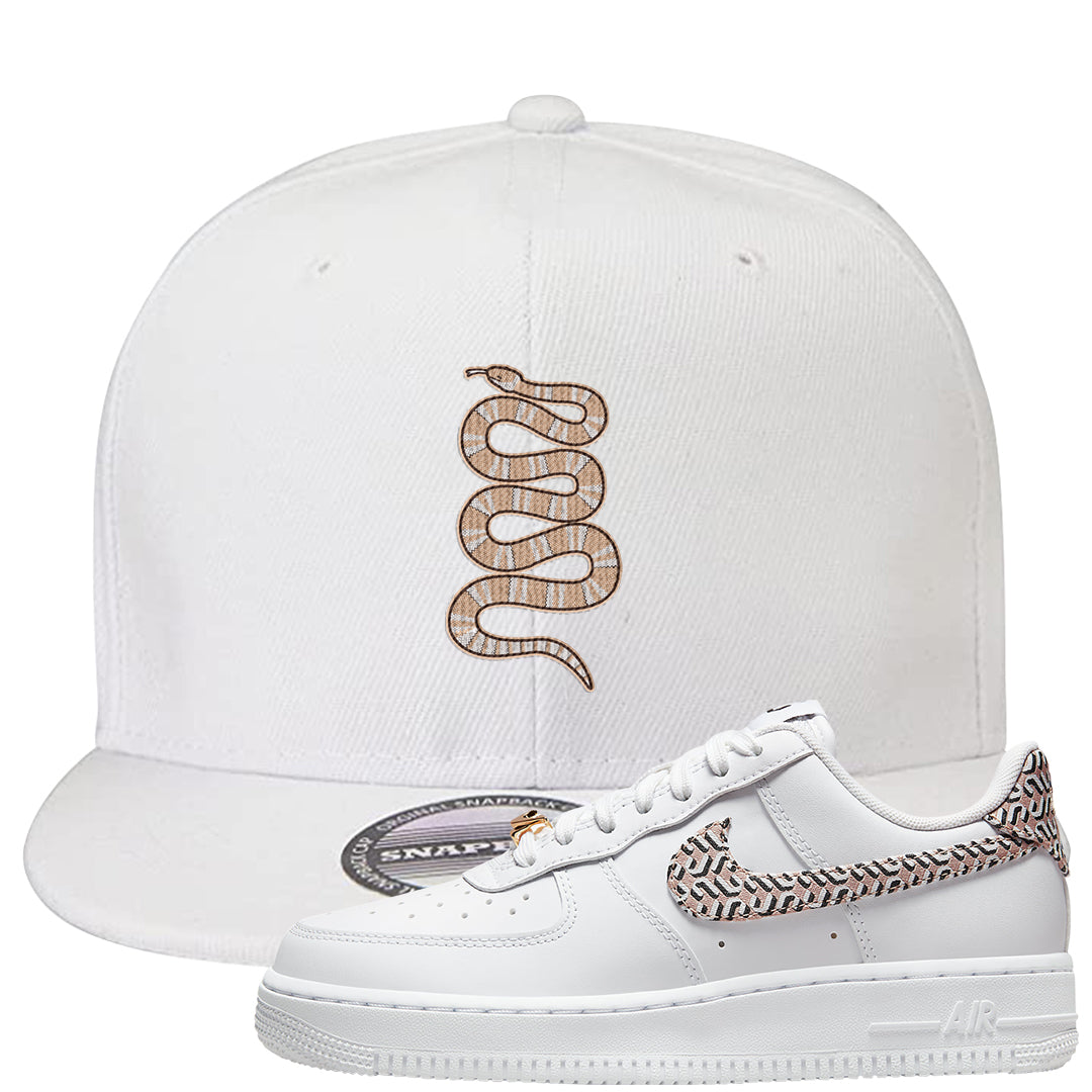 United In Victory Low 1s Snapback Hat | Coiled Snake, White