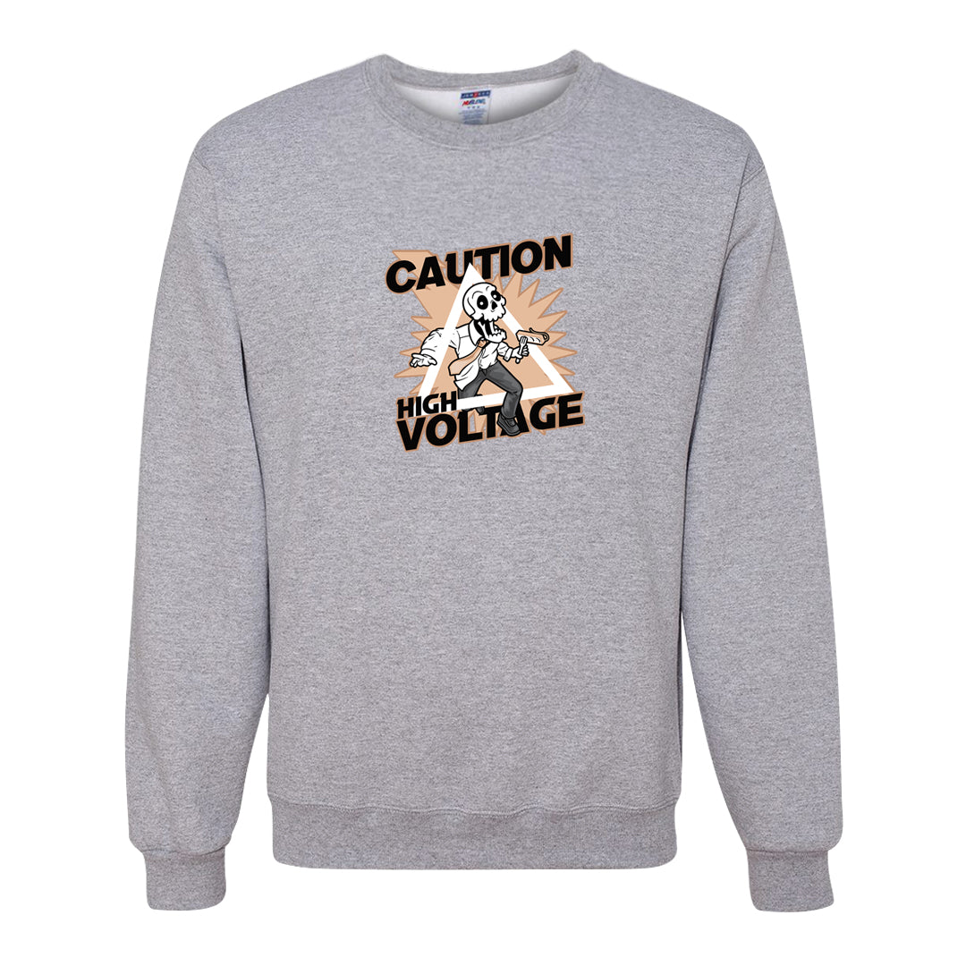 United In Victory Low 1s Crewneck Sweatshirt | Caution High Voltage, Ash