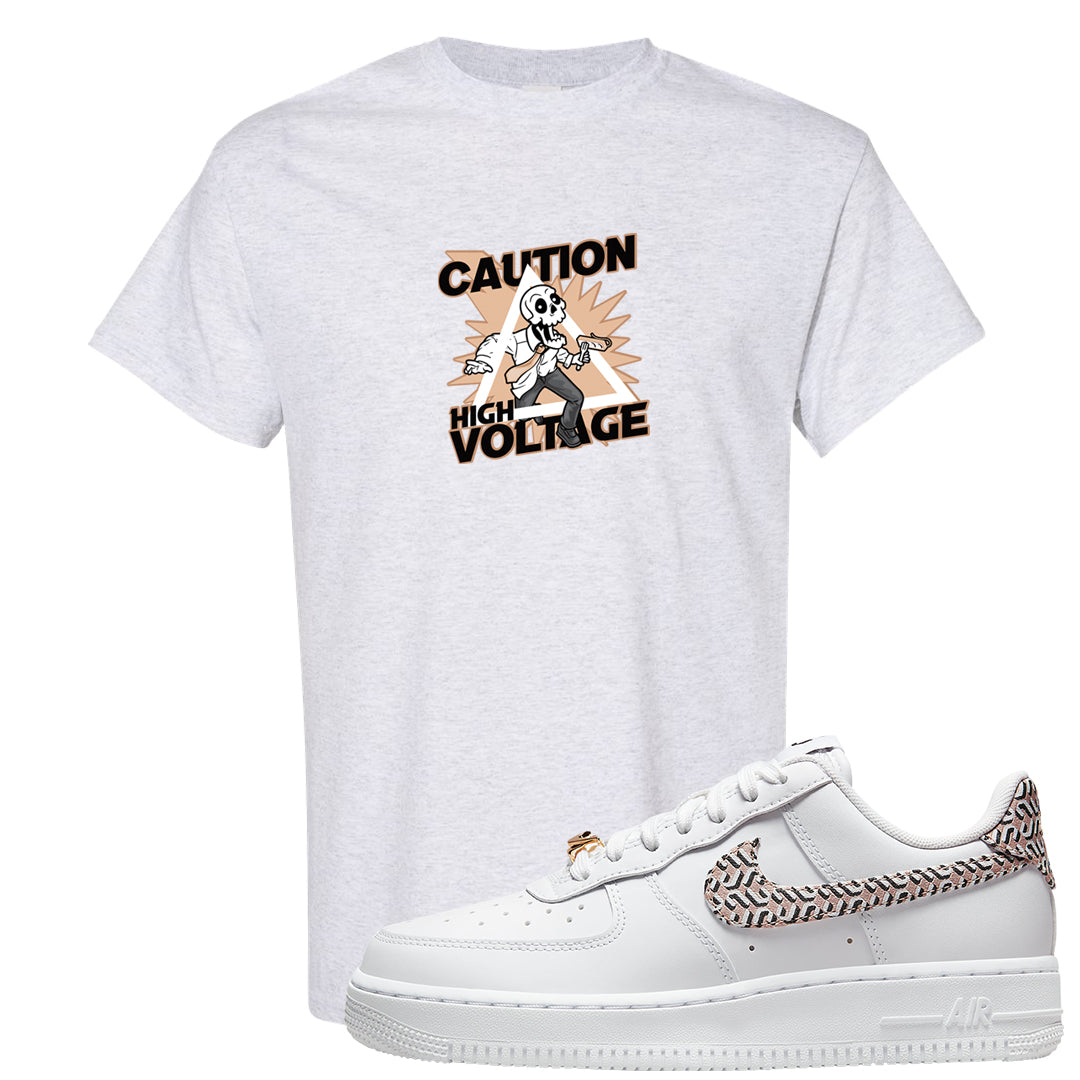 United In Victory Low 1s T Shirt | Caution High Voltage, Ash