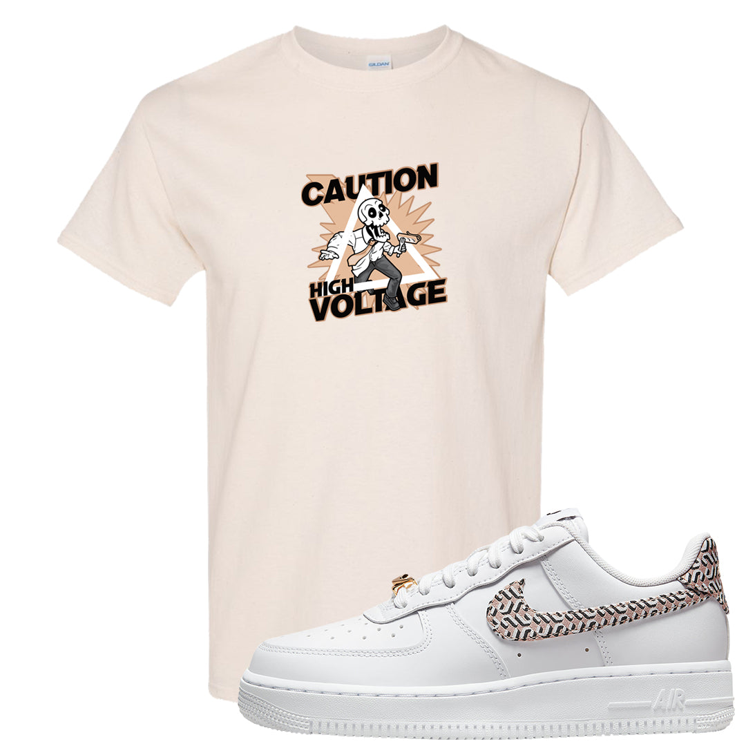 United In Victory Low 1s T Shirt | Caution High Voltage, Natural