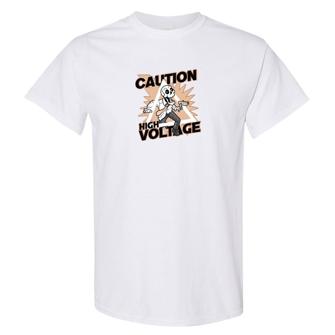 United In Victory Low 1s T Shirt | Caution High Voltage, White