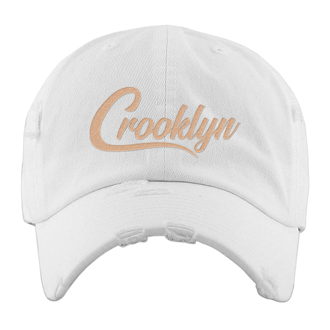 United In Victory Low 1s Distressed Dad Hat | Crooklyn, White