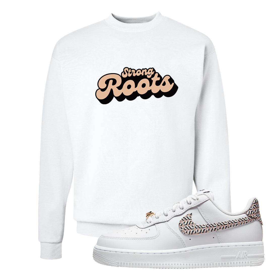 United In Victory Low 1s Crewneck Sweatshirt | Strong Roots, White