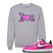 Las Vegas AF1s Crewneck Sweatshirt | 1 Love, Ash