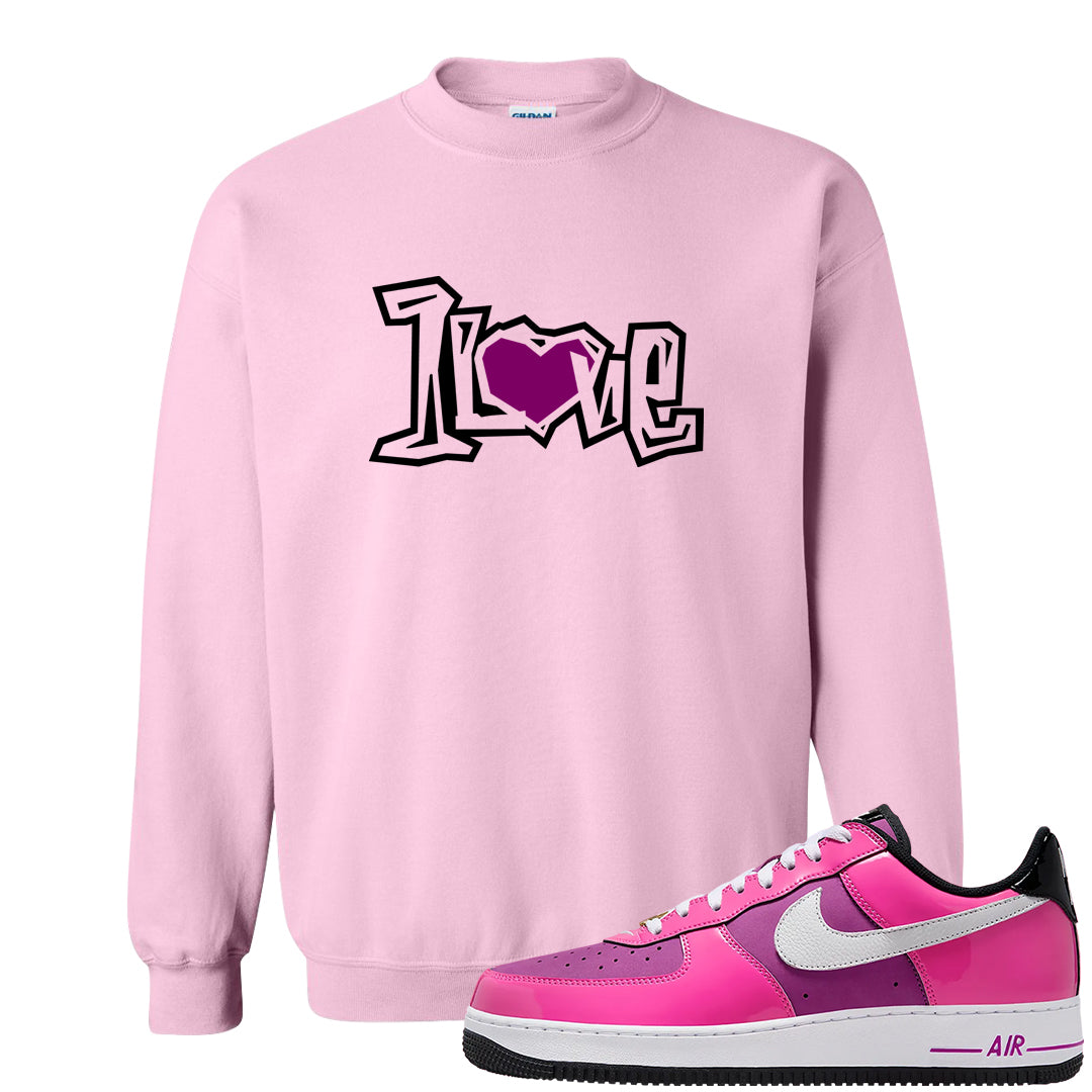 Las Vegas AF1s Crewneck Sweatshirt | 1 Love, Light Pink