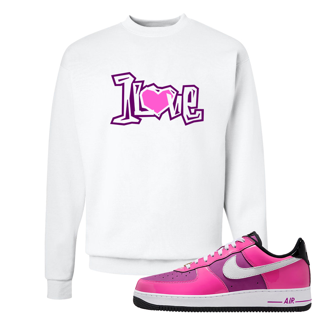 Las Vegas AF1s Crewneck Sweatshirt | 1 Love, White