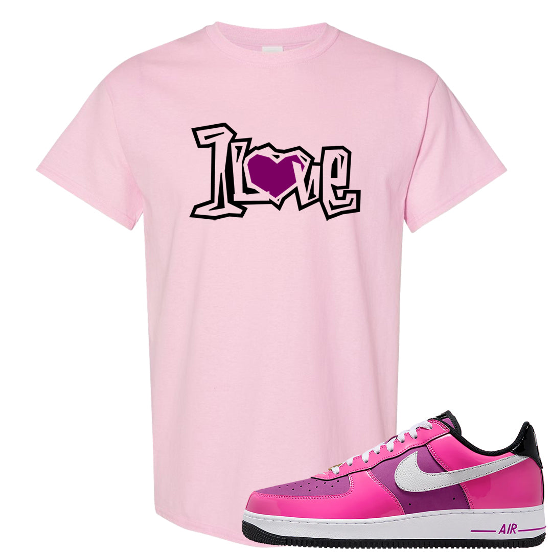 Las Vegas AF1s T Shirt | 1 Love, Light Pink