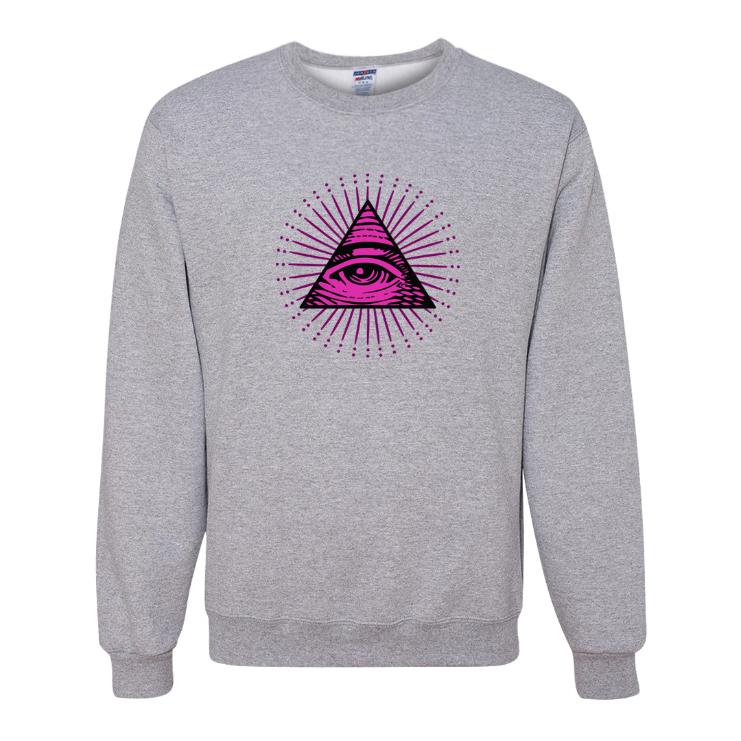 Las Vegas AF1s Crewneck Sweatshirt | All Seeing Eye, Ash