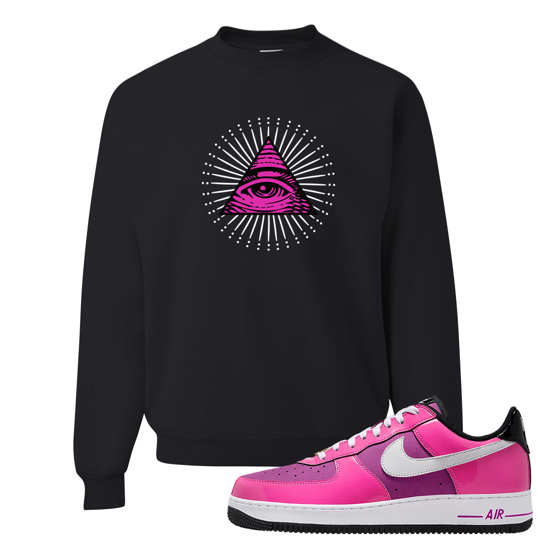 Las Vegas AF1s Crewneck Sweatshirt | All Seeing Eye, Black