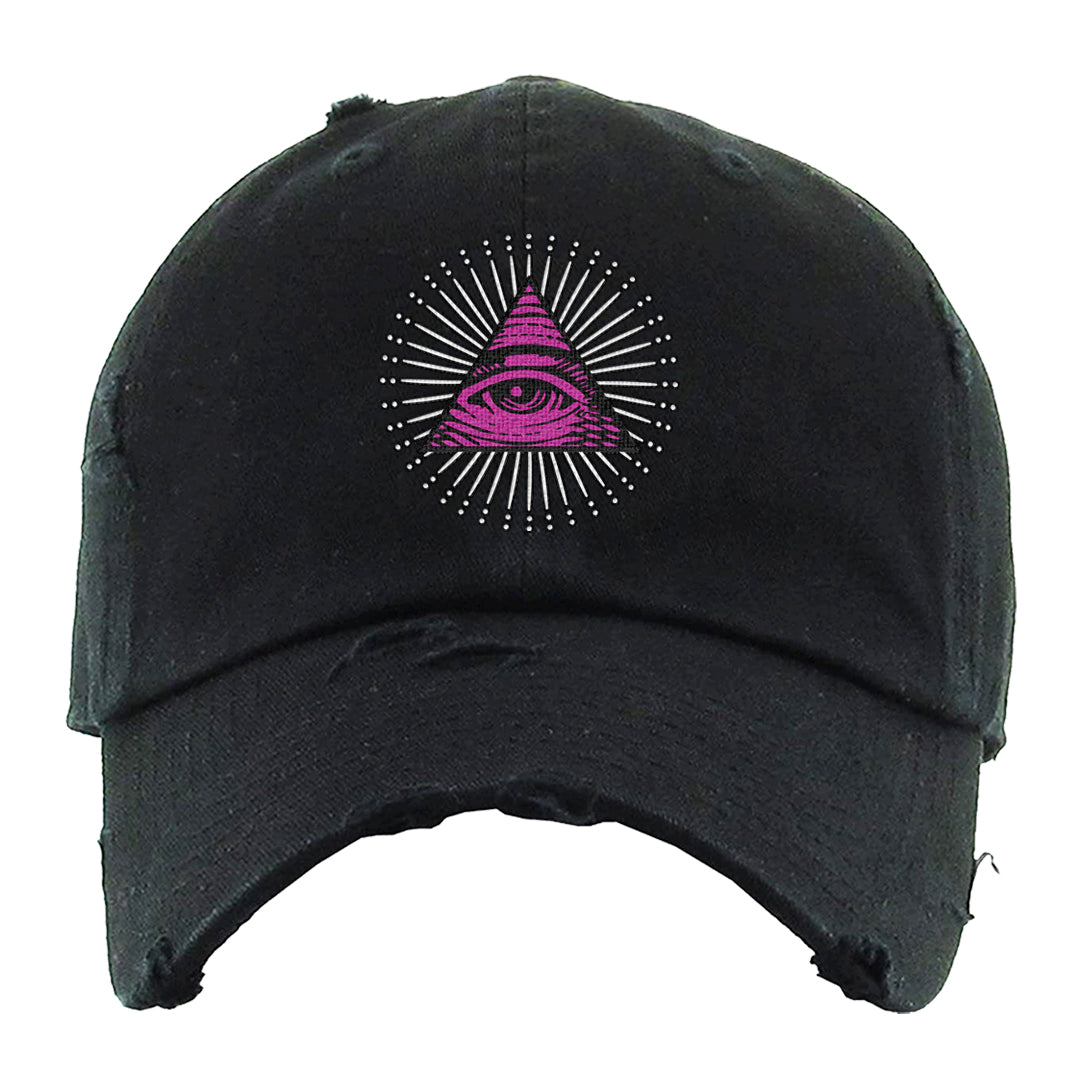 Las Vegas AF1s Distressed Dad Hat | All Seeing Eye, Black