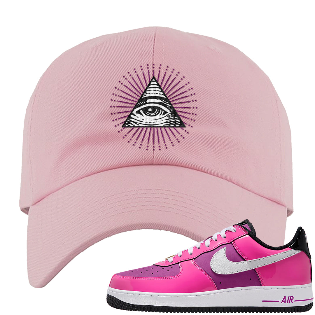 Las Vegas AF1s Dad Hat | All Seeing Eye, Light Pink
