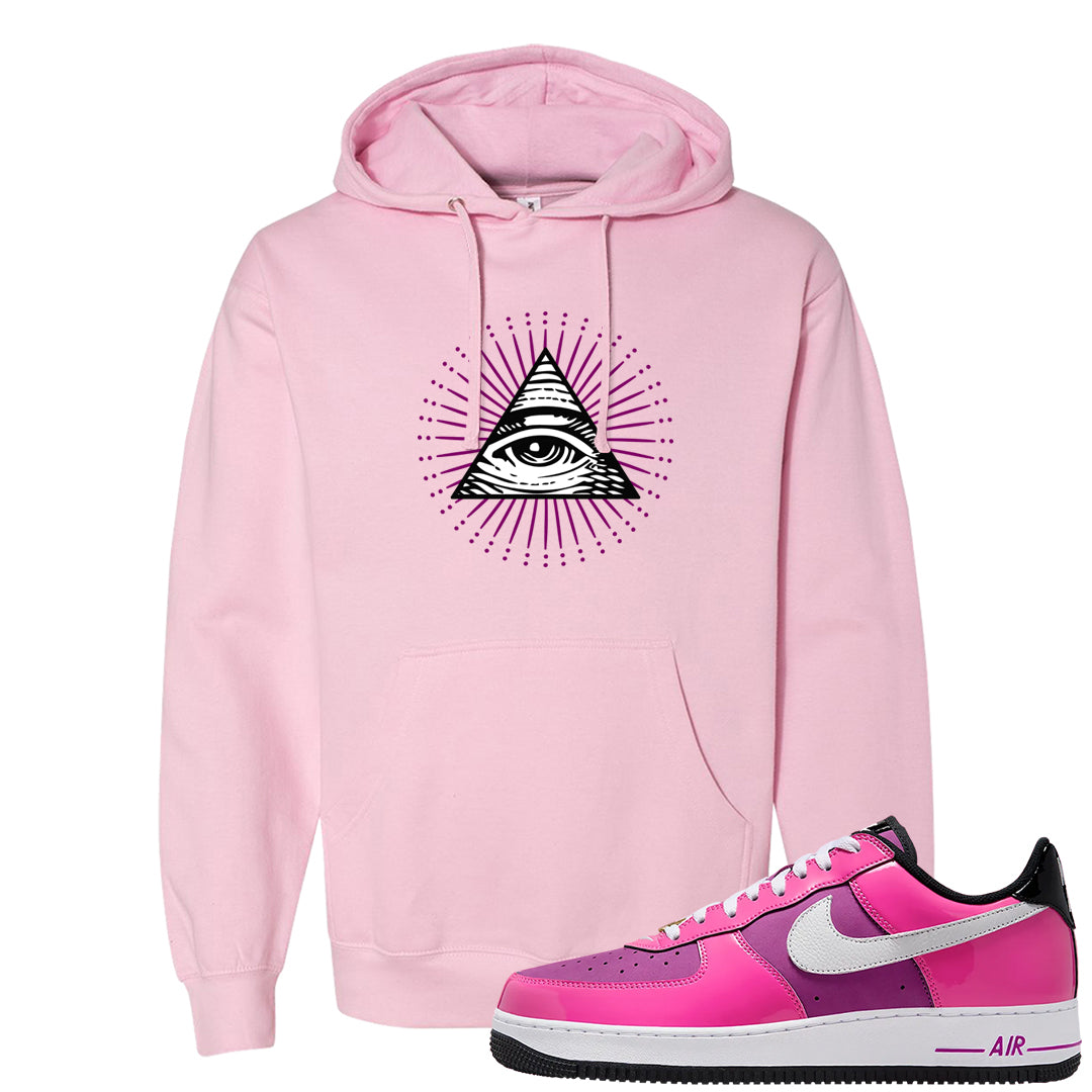 Las Vegas AF1s Hoodie | All Seeing Eye, Light Pink