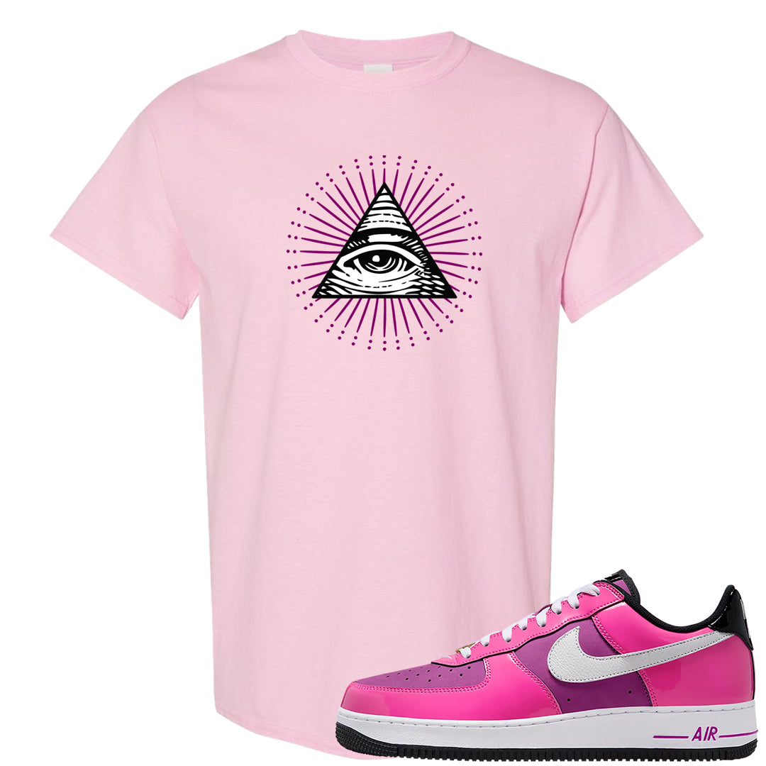 Las Vegas AF1s T Shirt | All Seeing Eye, Light Pink