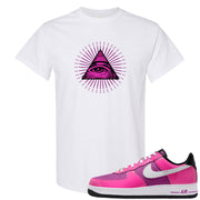 Las Vegas AF1s T Shirt | All Seeing Eye, White