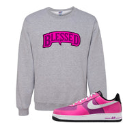 Las Vegas AF1s Crewneck Sweatshirt | Blessed Arch, Ash