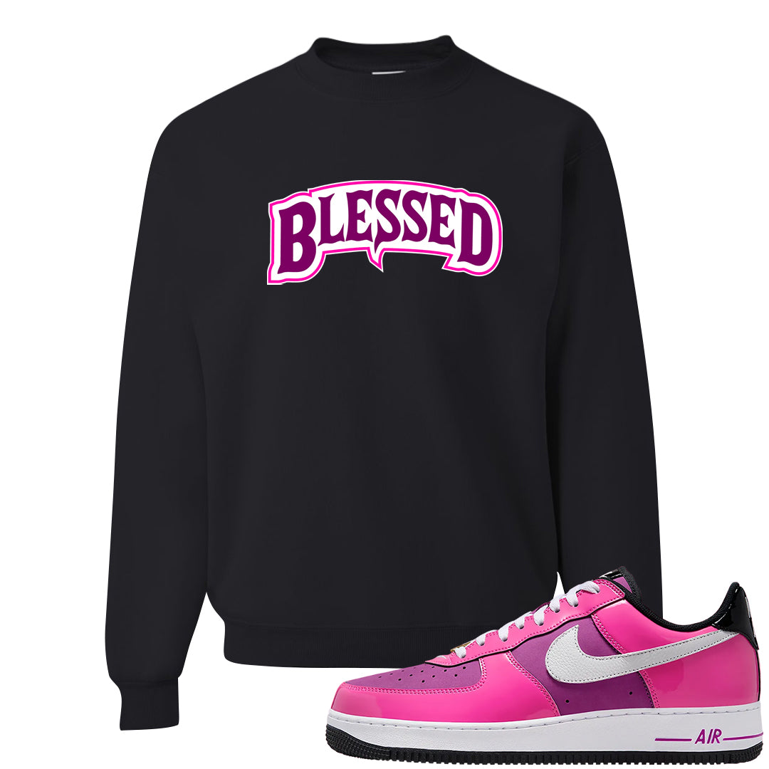 Las Vegas AF1s Crewneck Sweatshirt | Blessed Arch, Black