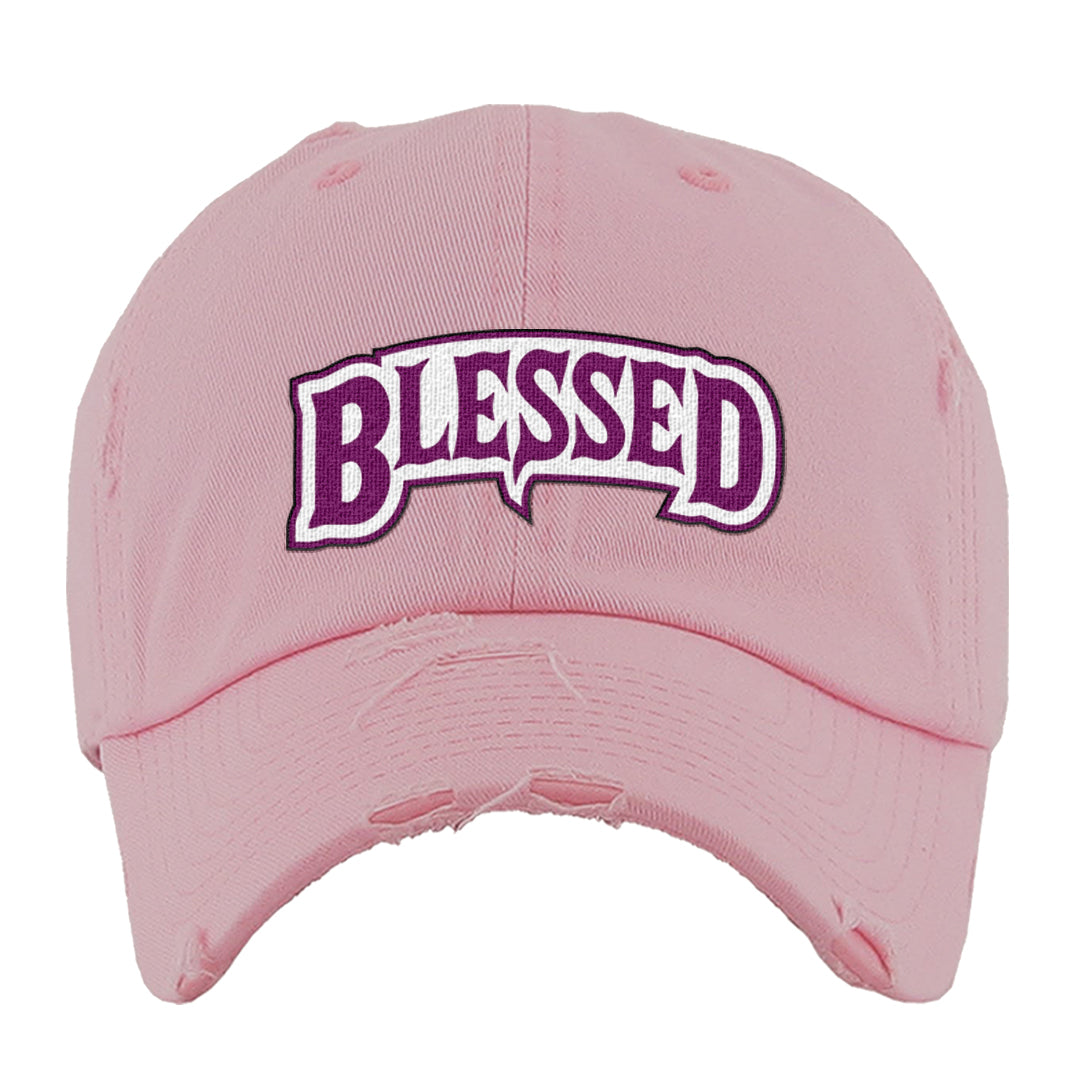 Las Vegas AF1s Distressed Dad Hat | Blessed Arch, Light Pink