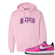 Las Vegas AF1s Hoodie | Blessed Arch, Light Pink