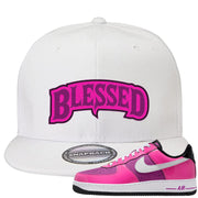 Las Vegas AF1s Snapback Hat | Blessed Arch, White