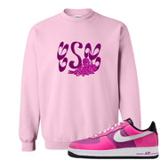 Las Vegas AF1s Crewneck Sweatshirt | Certified Sneakerhead, Light Pink