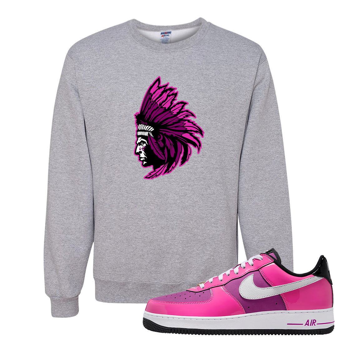 Las Vegas AF1s Crewneck Sweatshirt | Indian Chief, Ash