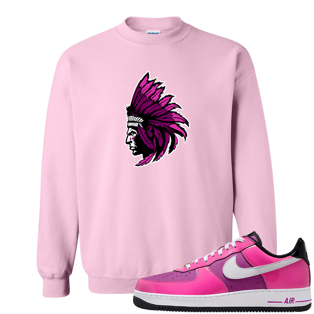 Las Vegas AF1s Crewneck Sweatshirt | Indian Chief, Light Pink