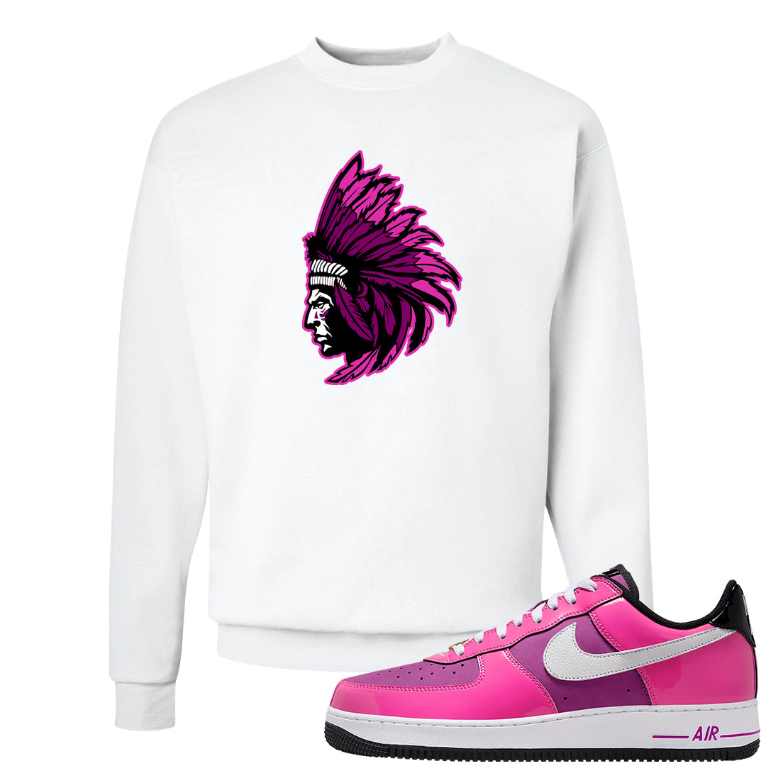 Las Vegas AF1s Crewneck Sweatshirt | Indian Chief, White