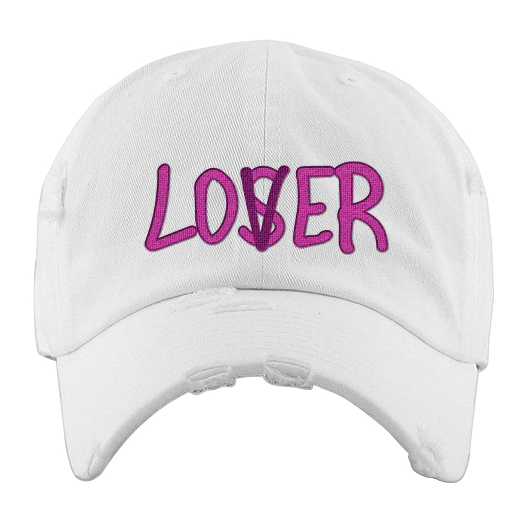 Las Vegas AF1s Distressed Dad Hat | Lover, White