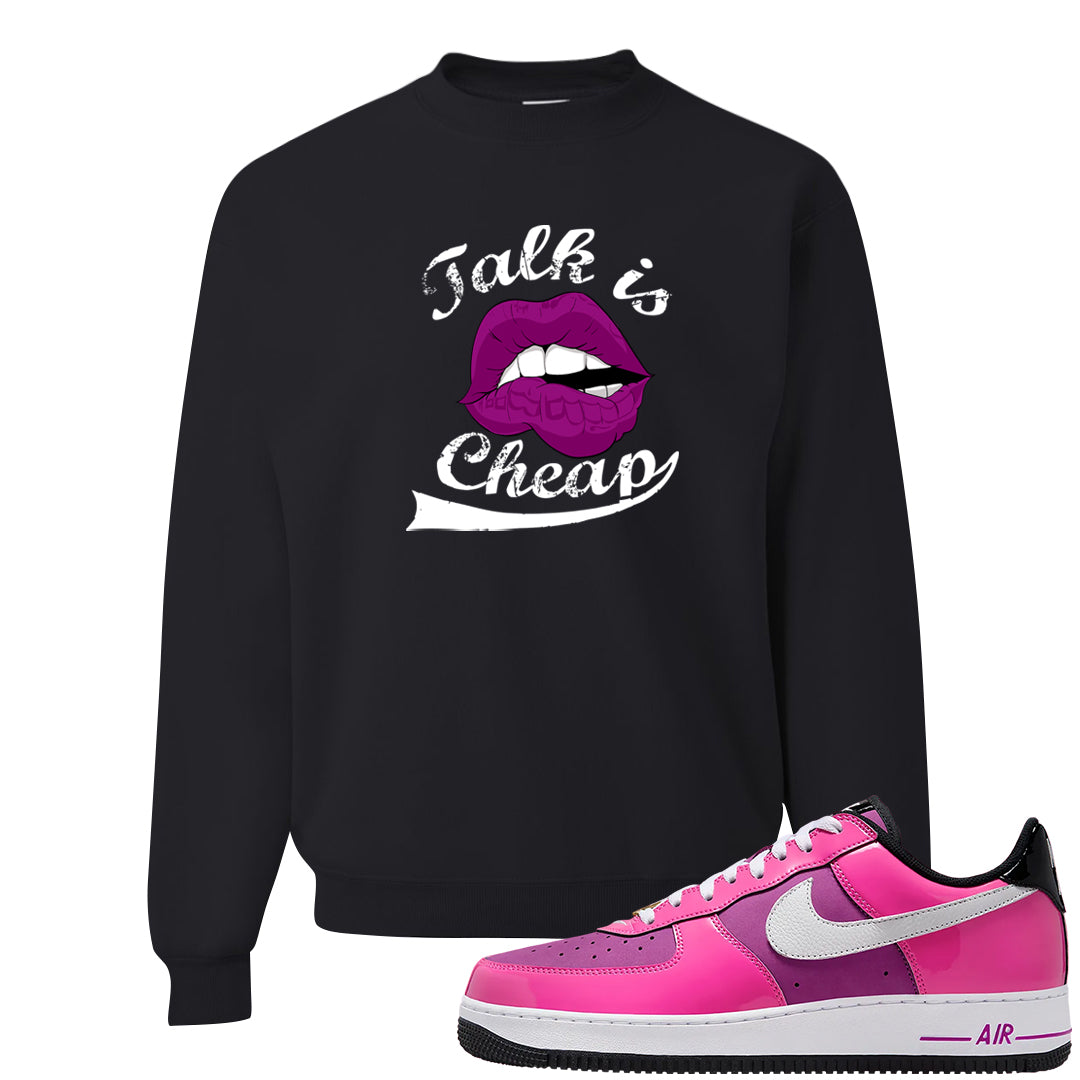 Las Vegas AF1s Crewneck Sweatshirt | Talk Lips, Black