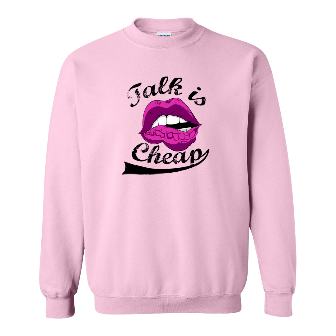 Las Vegas AF1s Crewneck Sweatshirt | Talk Lips, Light Pink