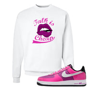 Las Vegas AF1s Crewneck Sweatshirt | Talk Lips, White