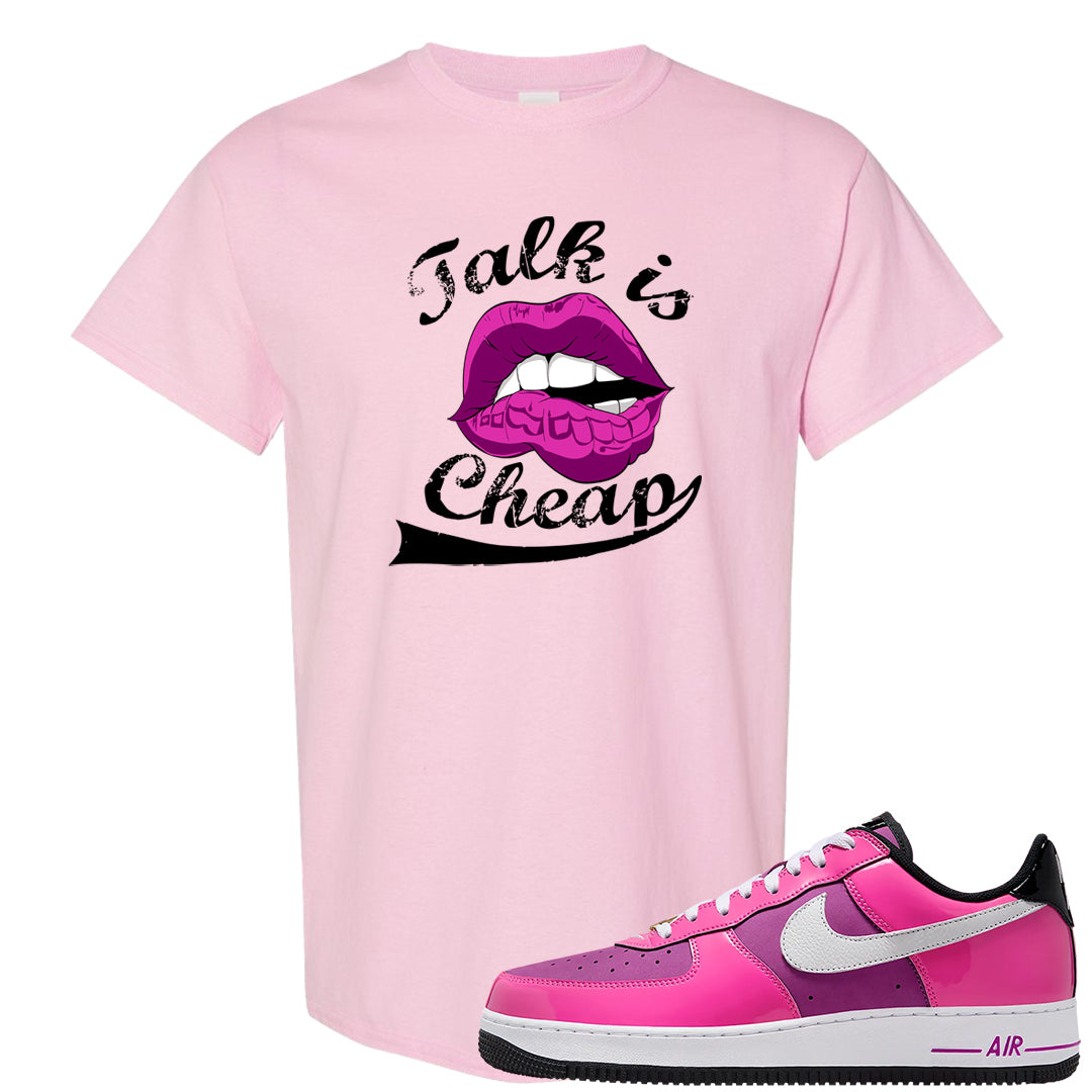 Las Vegas AF1s T Shirt | Talk Lips, Light Pink