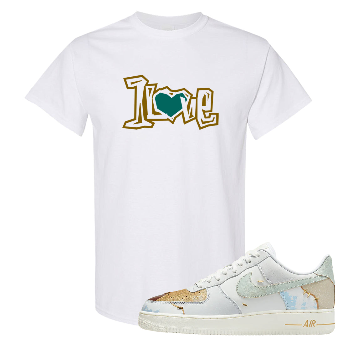 Patchwork AF 1s T Shirt | 1 Love, White