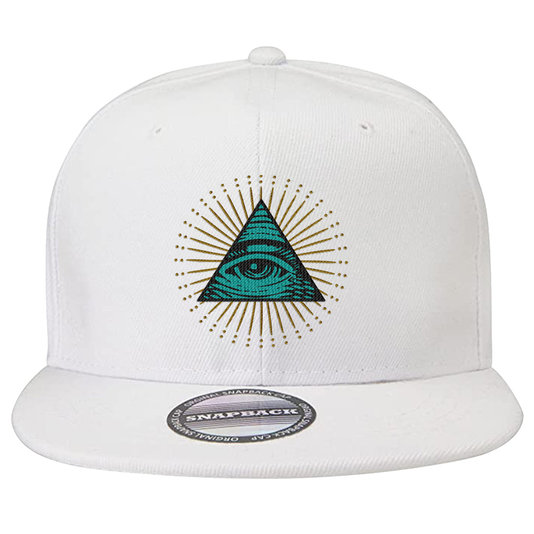 Patchwork AF 1s Snapback Hat | All Seeing Eye, White