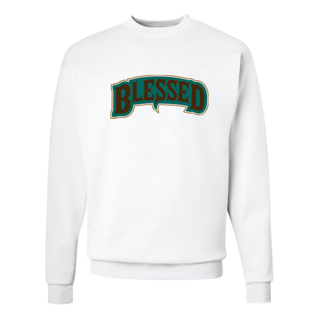 Patchwork AF 1s Crewneck Sweatshirt | Blessed Arch, White