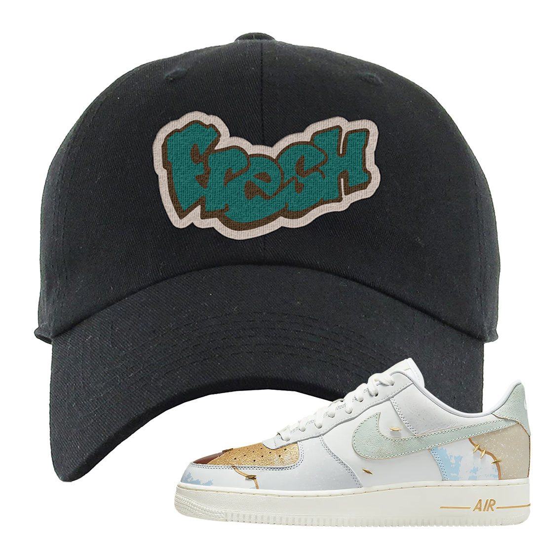 Patchwork AF 1s Dad Hat | Fresh, Black